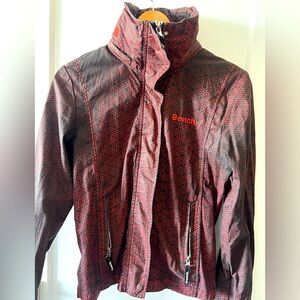 Burnt Orange Bench Runners coat with hidden hood